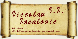 Višeslav Kasalović vizit kartica
